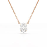 1 CT Oval Lab Grown Diamond Solitaire Pendant