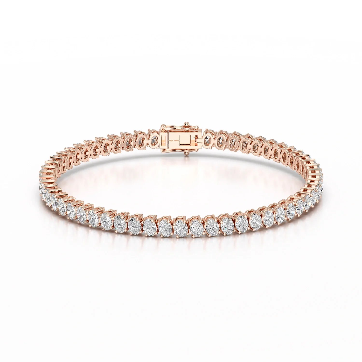 8.55 CT Oval Lab Grown Diamond Tennis Bracelet