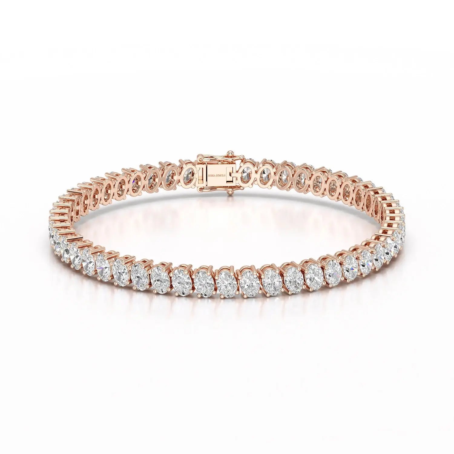 11.70 CT Oval Lab Grown Diamond Tennis Bracelet Jama Jewels