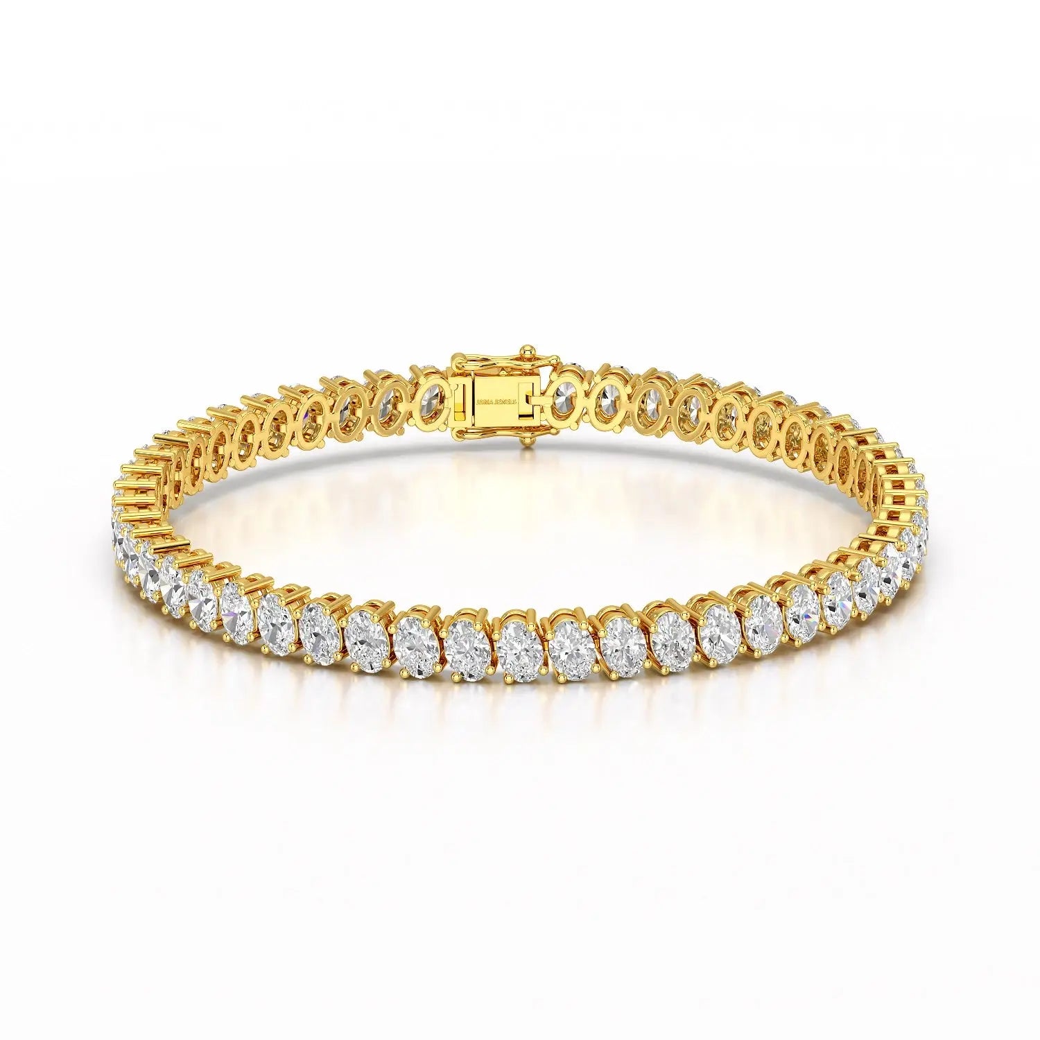 11.70 CT Oval Lab Grown Diamond Tennis Bracelet Jama Jewels