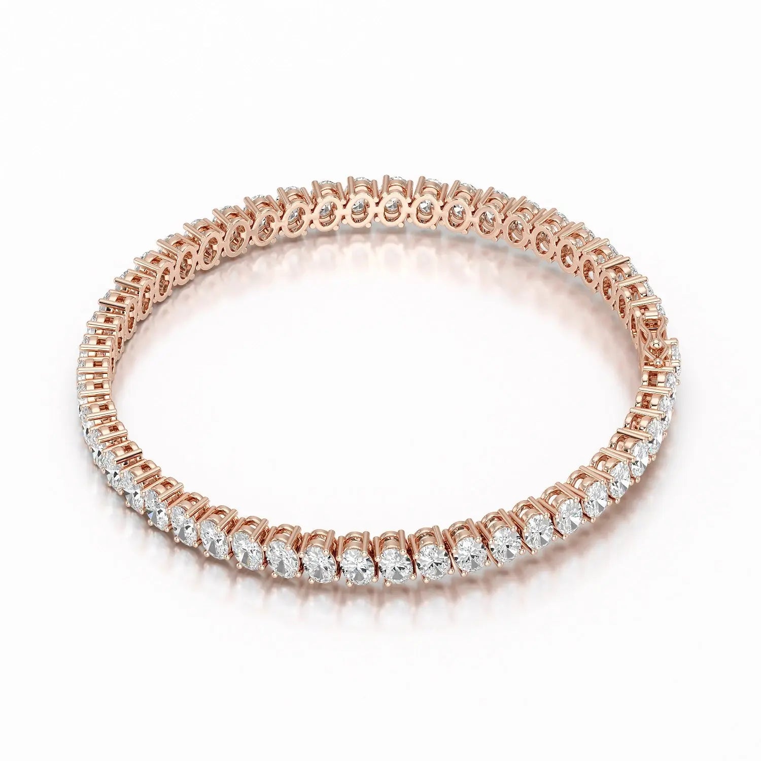 11.70 CT Oval Lab Grown Diamond Tennis Bracelet Jama Jewels