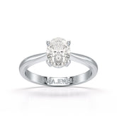 1 Ct Oval Cut Solitaire Lab Diamond Engagement Ring