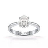 1 Ct Oval Cut Solitaire Lab Diamond Engagement Ring
