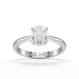 1 Ct Oval Cut Solitaire Lab Diamond Engagement Ring