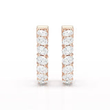 Oval Cut Lab Diamond Hoops Earrings