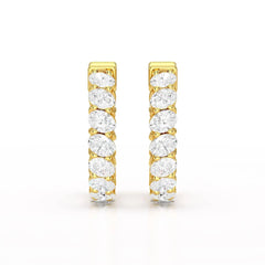 3.9 CT Oval Cut Lab Diamond Hoops Earrings Jama Jewels