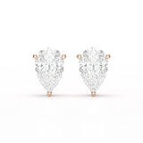 1.0 CT Pear Shaped Lab Diamond Stud Earrings