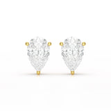 1.0 CT Pear Shaped Lab Diamond Stud Earrings
