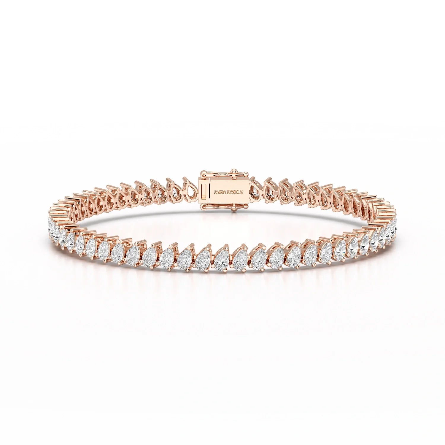 8.85 CT Pear Lab Grown Diamond Tennis Bracelet