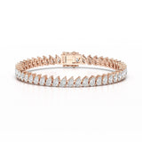 11.75 CT Pear Lab Grown Diamond Tennis Bracelet