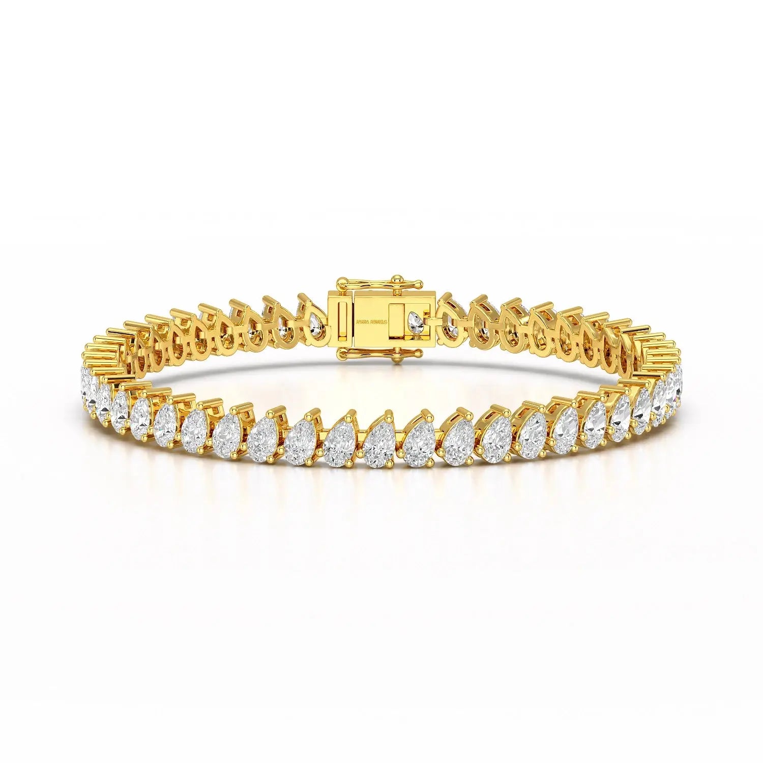 11.75 CT Pear Lab Grown Diamond Tennis Bracelet Jama Jewels