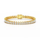 11.75 CT Pear Lab Grown Diamond Tennis Bracelet