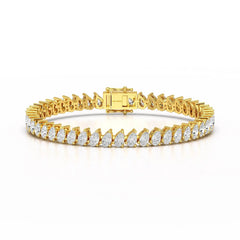 11.75 CT Pear Lab Grown Diamond Tennis Bracelet Jama Jewels