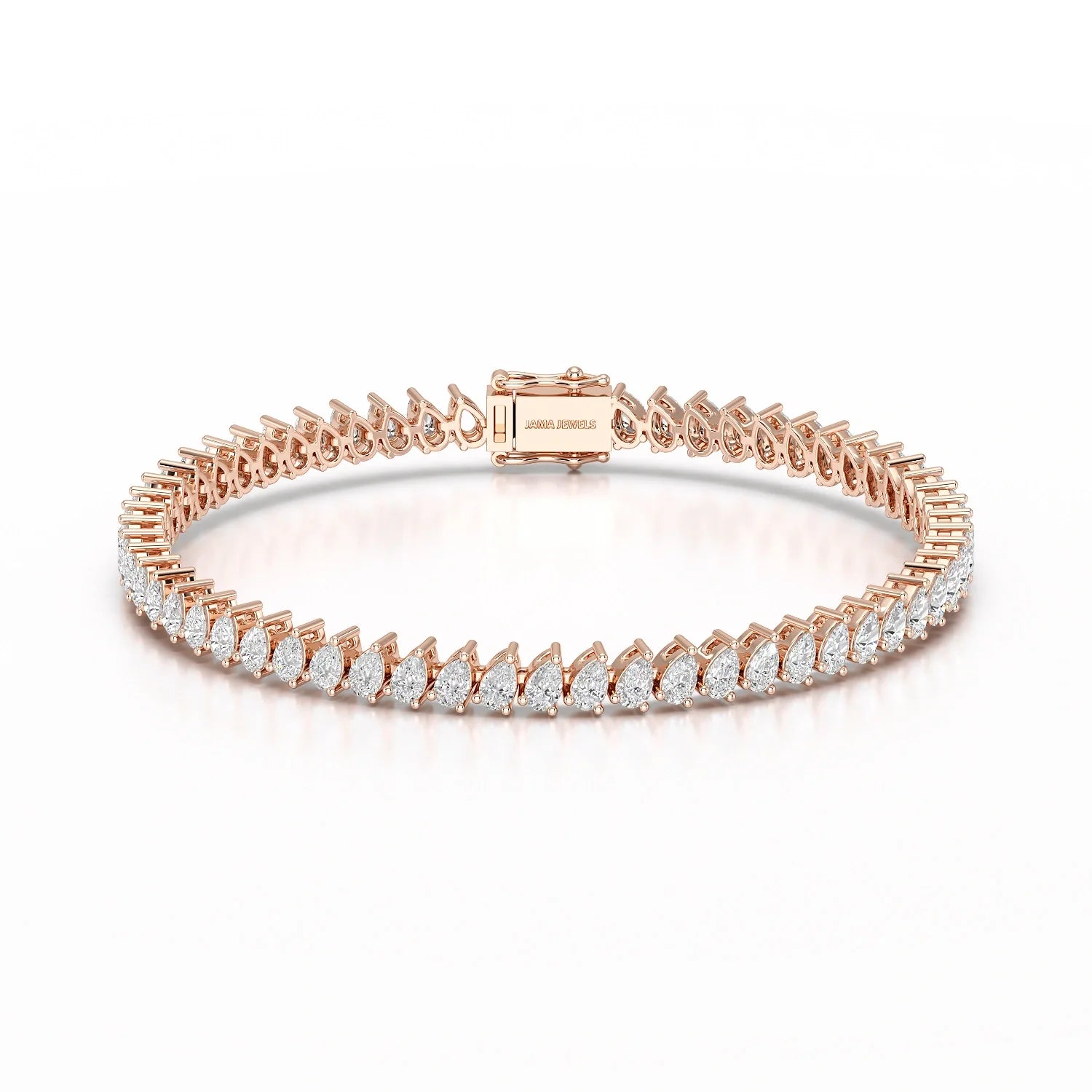 8.85 CT Pear Lab Grown Diamond Tennis Bracelet