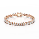 11.75 CT Pear Lab Grown Diamond Tennis Bracelet