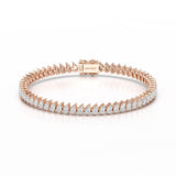 8.85 CT Pear Lab Grown Diamond Tennis Bracelet