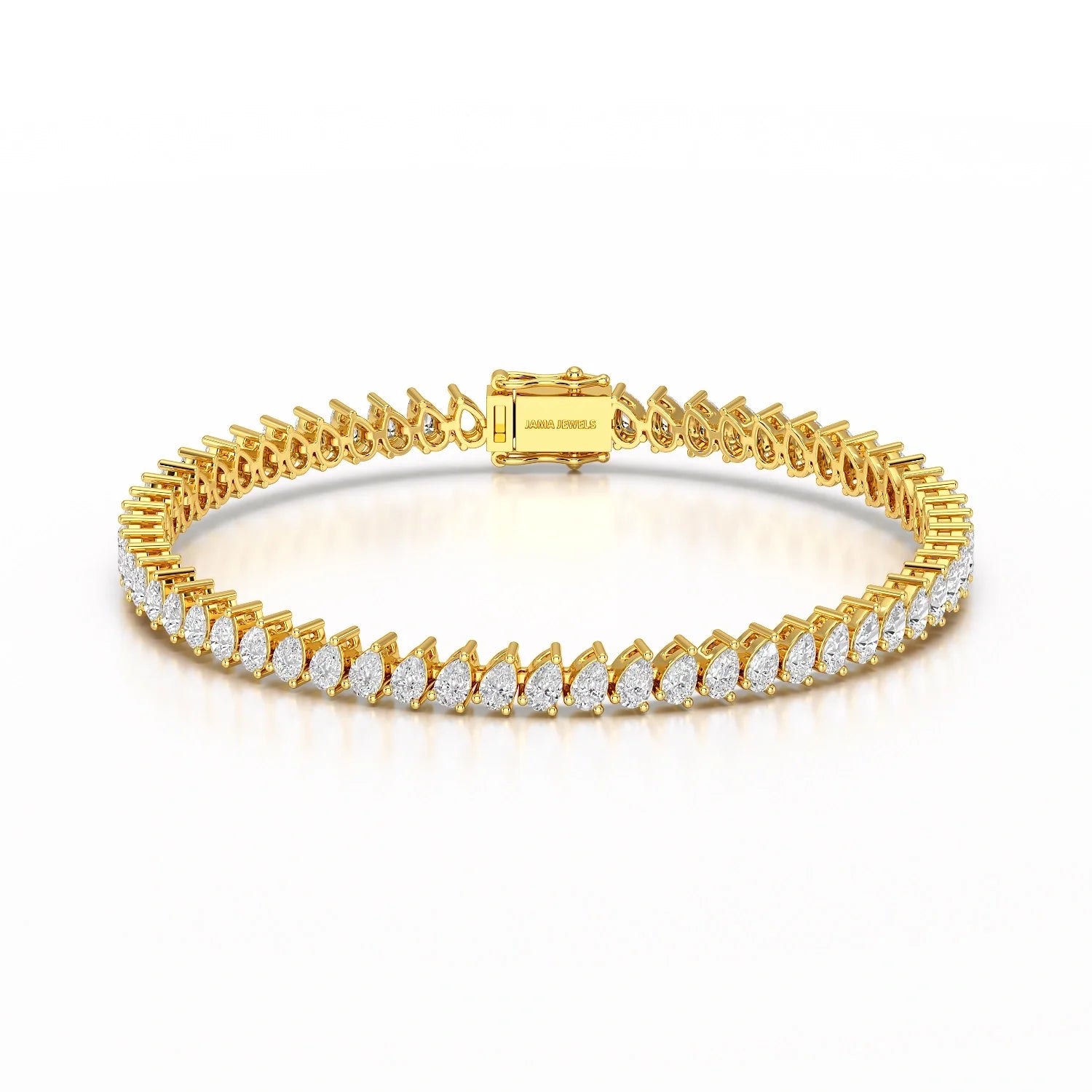 8.85 CT Pear Lab Grown Diamond Tennis Bracelet