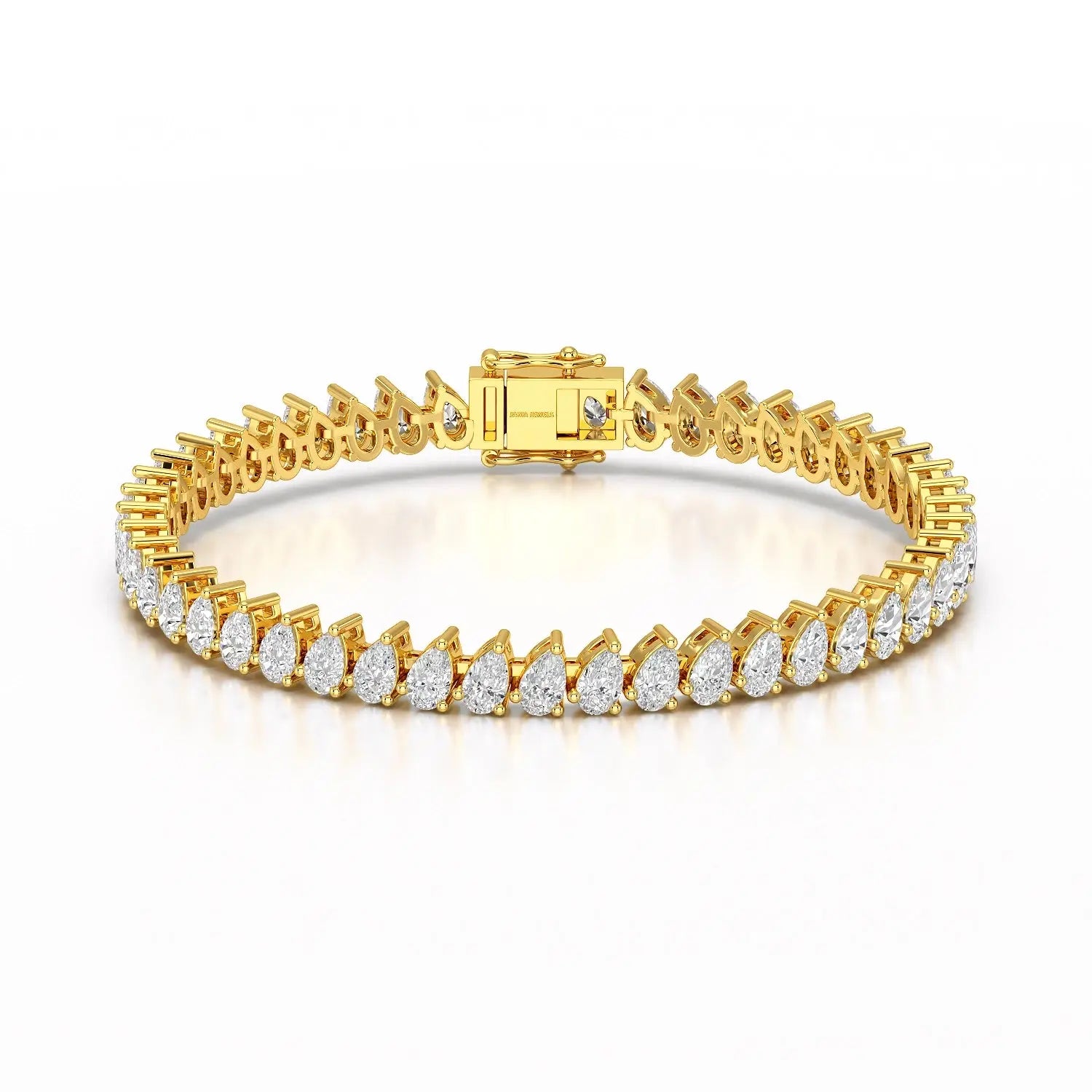 11.75 CT Pear Lab Grown Diamond Tennis Bracelet Jama Jewels