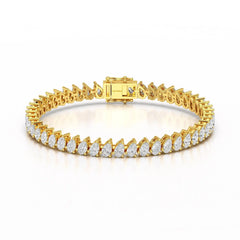 11.75 CT Pear Lab Grown Diamond Tennis Bracelet Jama Jewels