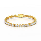 8.85 CT Pear Lab Grown Diamond Tennis Bracelet