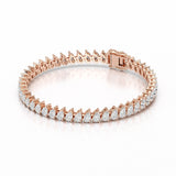 11.75 CT Pear Lab Grown Diamond Tennis Bracelet