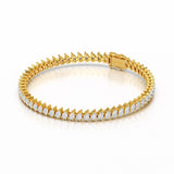 8.85 CT Pear Lab Grown Diamond Tennis Bracelet