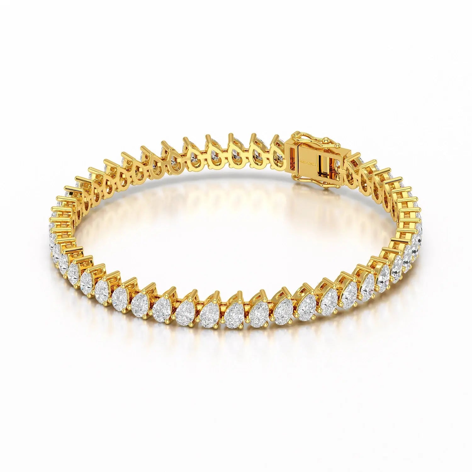 11.75 CT Pear Lab Grown Diamond Tennis Bracelet Jama Jewels