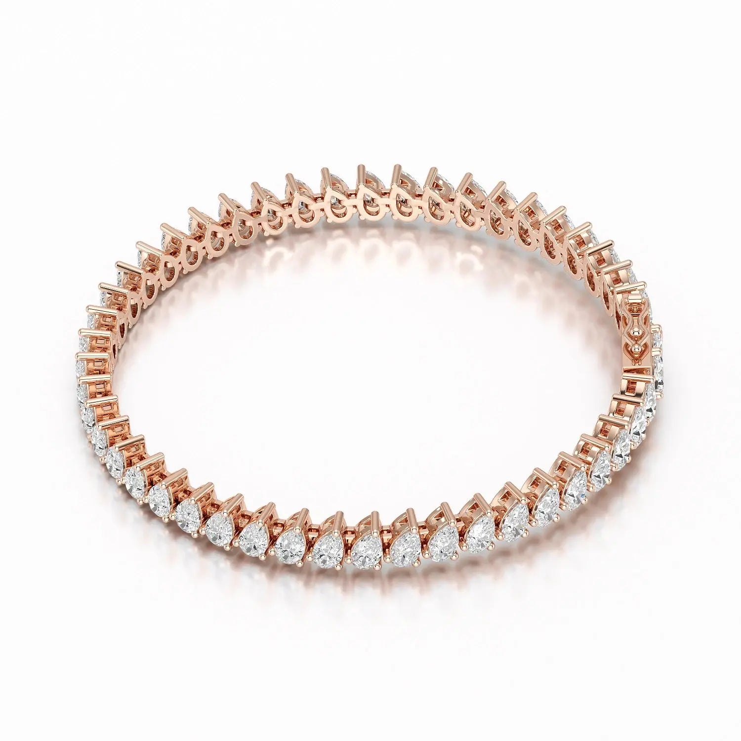 11.75 CT Pear Lab Grown Diamond Tennis Bracelet Jama Jewels