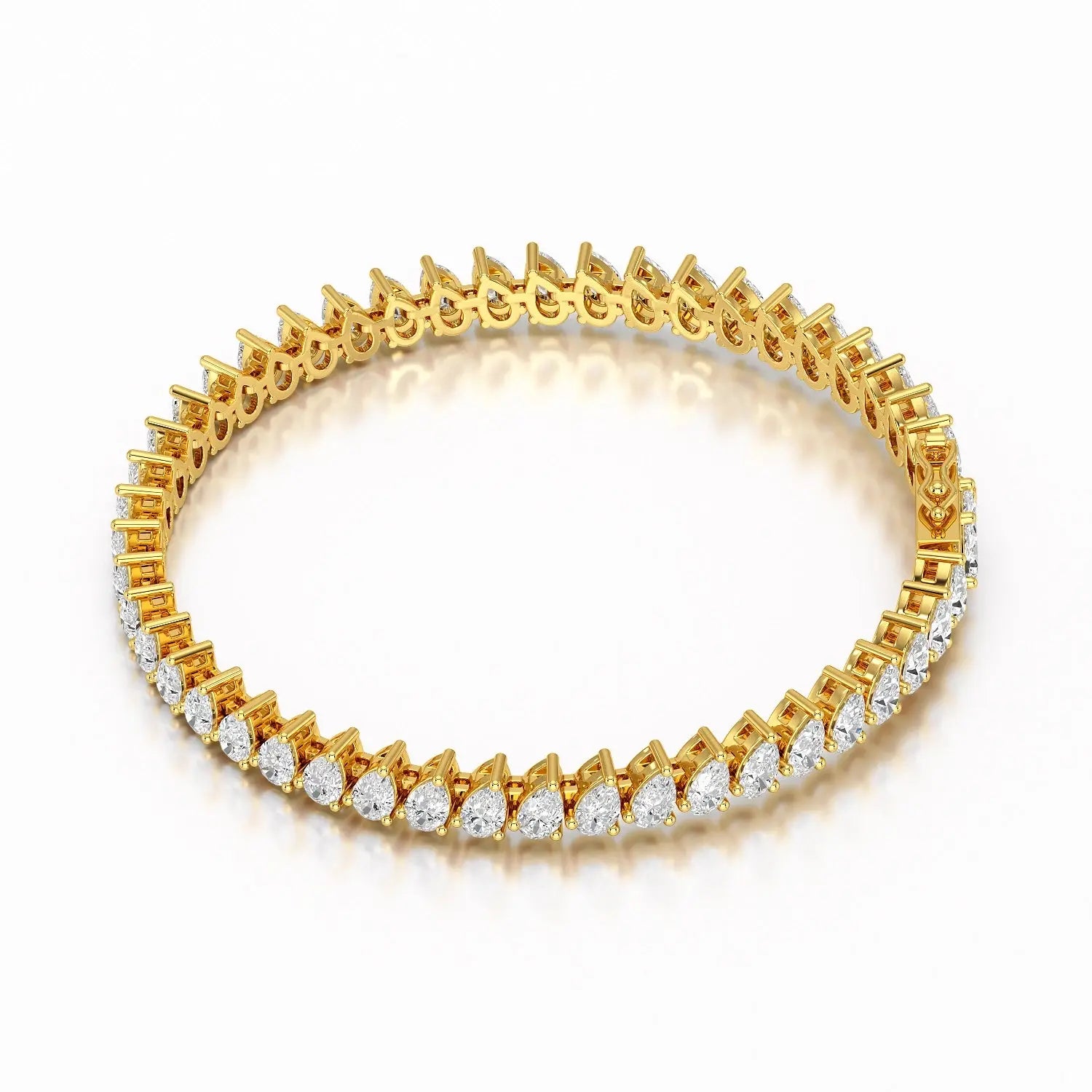 11.75 CT Pear Lab Grown Diamond Tennis Bracelet Jama Jewels