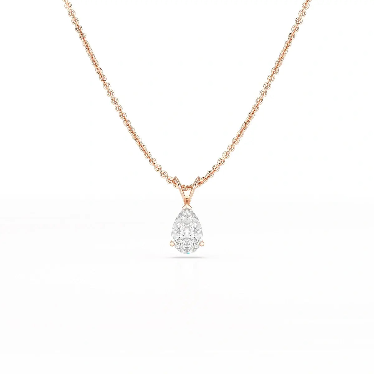 1 Carat Pear Shape Lab Diamond Pendant