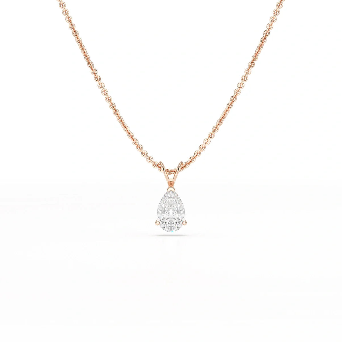 1 Carat Pear Shape Lab Diamond Pendant