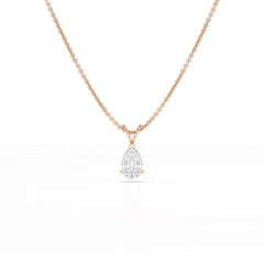 1 Carat Pear Shape Lab Diamond Pendant