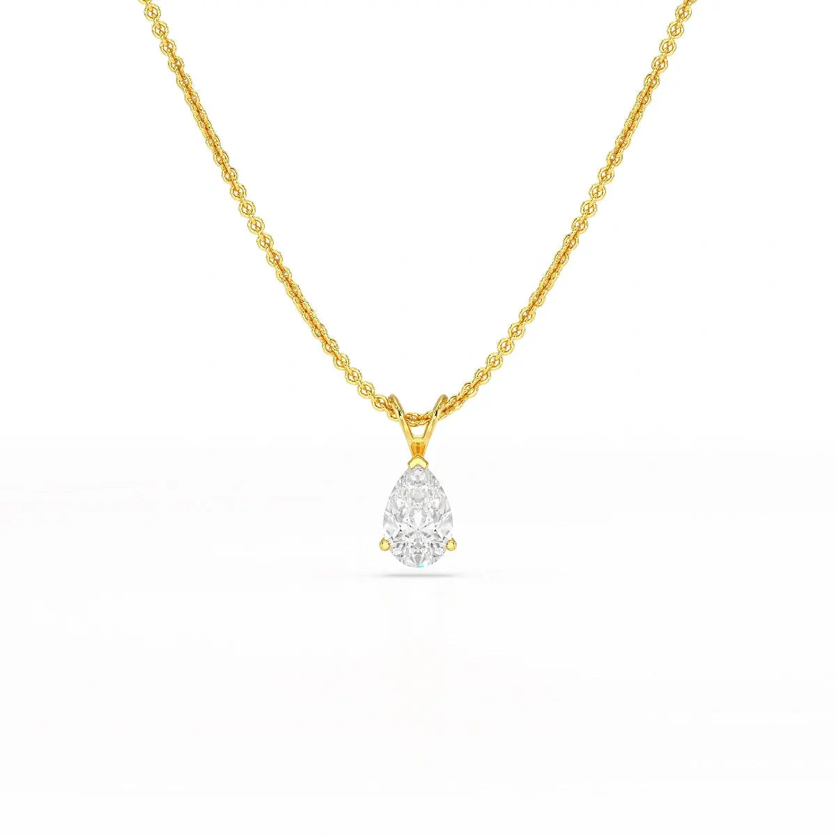 1 Carat Pear Shape Lab Diamond Pendant