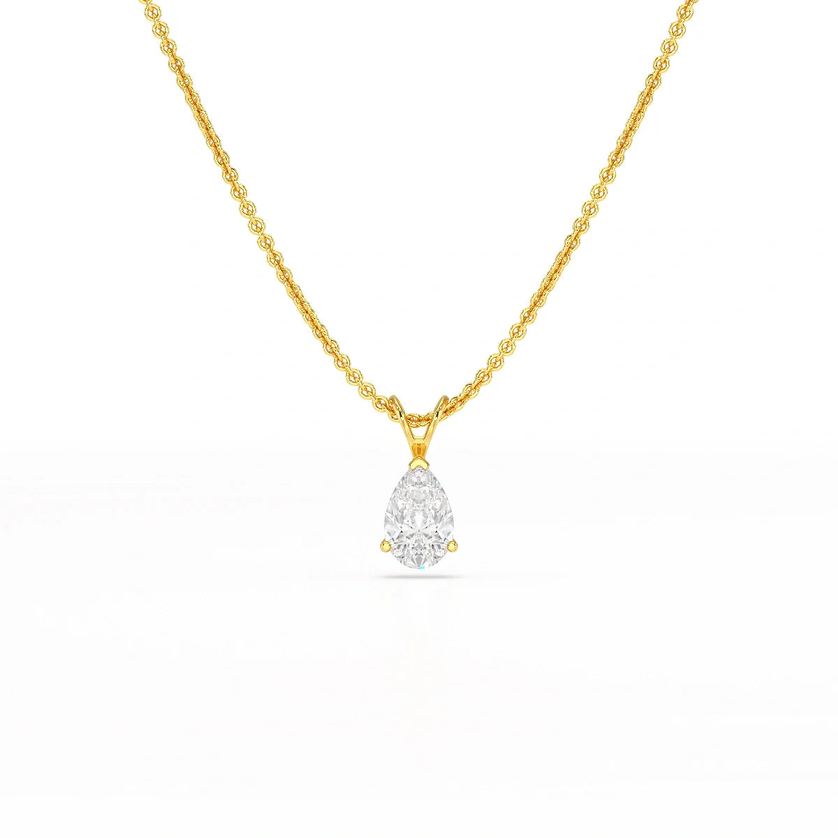 1 Carat Pear Shape Lab Diamond Pendant