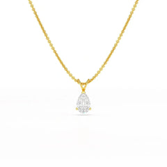 1 Carat Pear Shape Lab Diamond Pendant