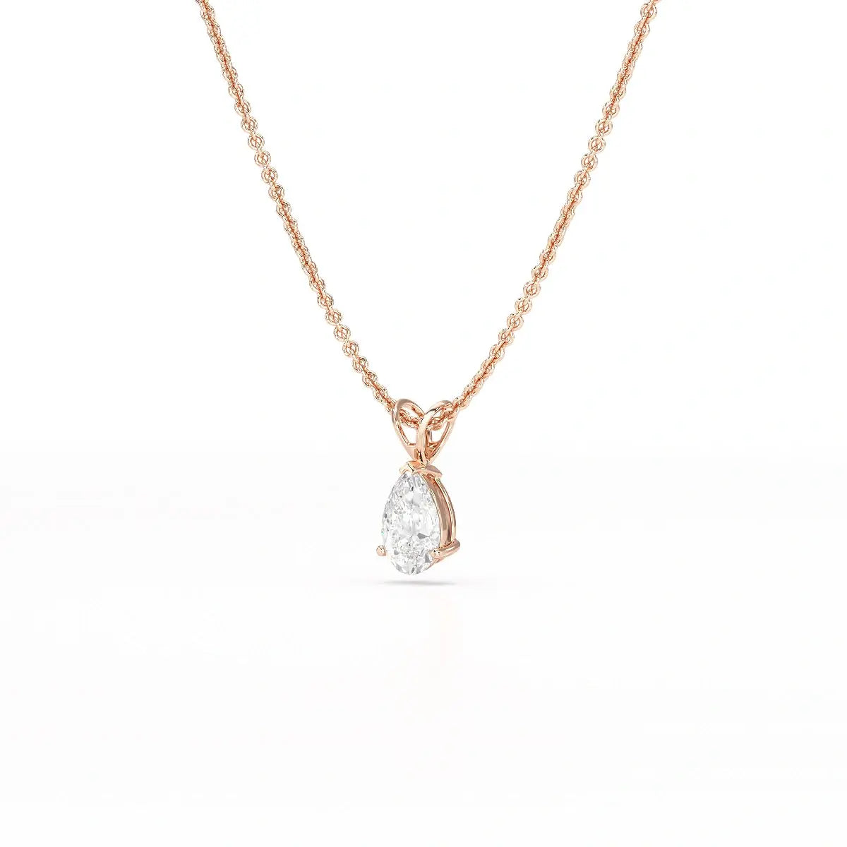 1 Carat Pear Shape Lab Diamond Pendant