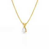 1 Carat Pear Shape Lab Diamond Pendant