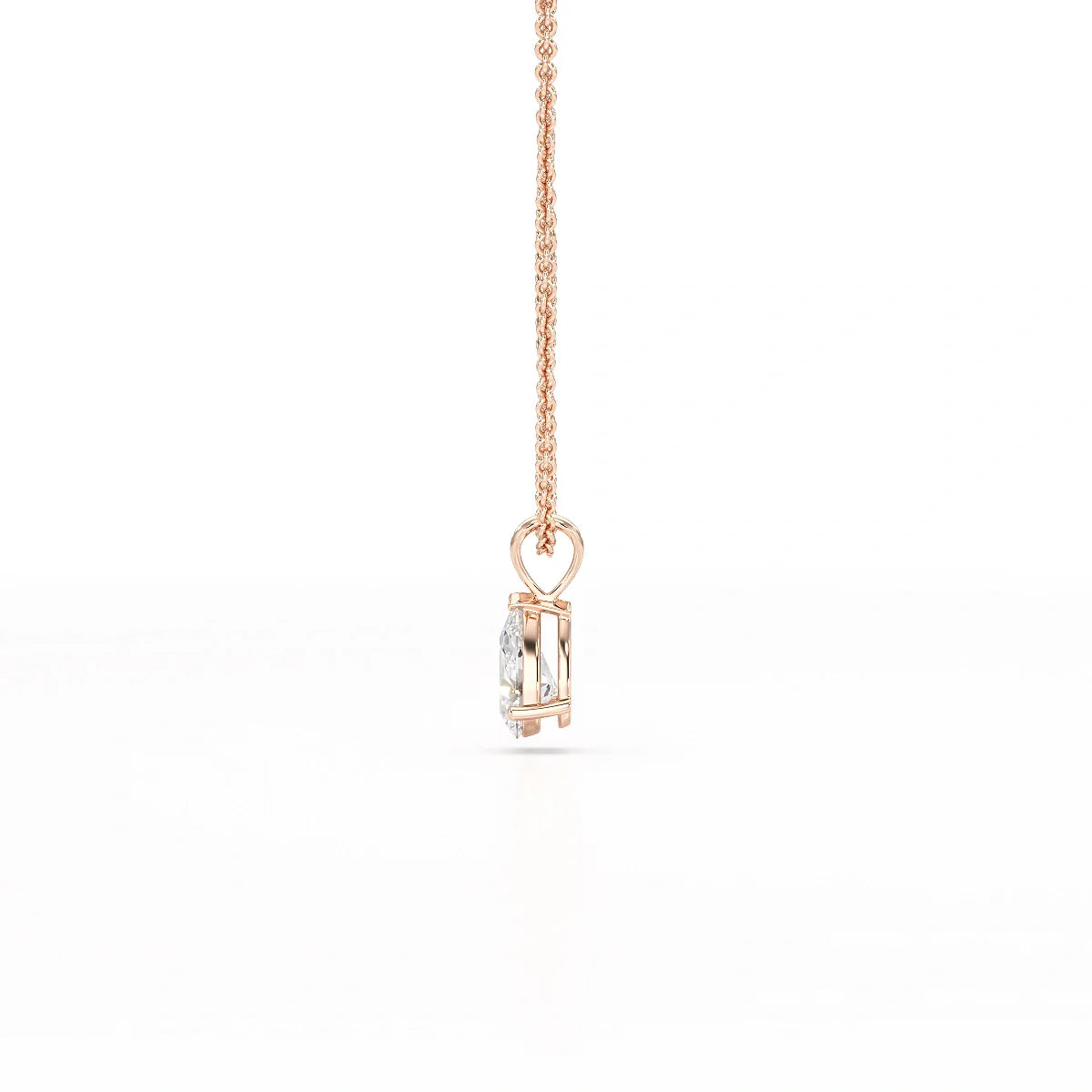 1 Carat Pear Shape Lab Diamond Pendant