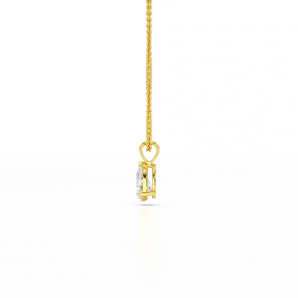 1 Carat Pear Shape Lab Diamond Pendant