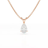 1 Carat Pear Shape Lab Diamond Pendant