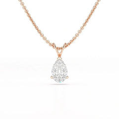 1 Carat Pear Shape Lab Diamond Pendant