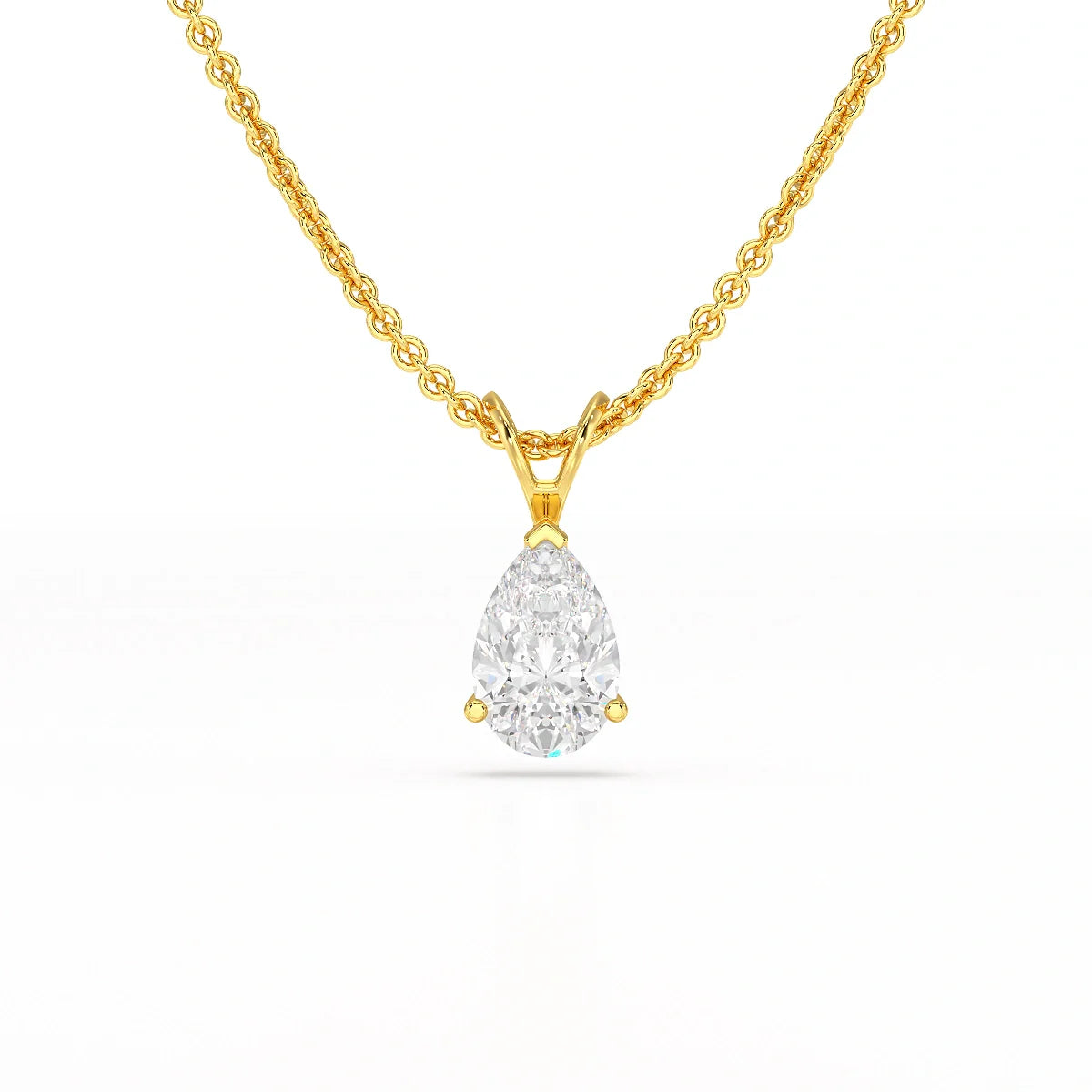 1 Carat Pear Shape Lab Diamond Pendant