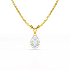 1 Carat Pear Shape Lab Diamond Pendant