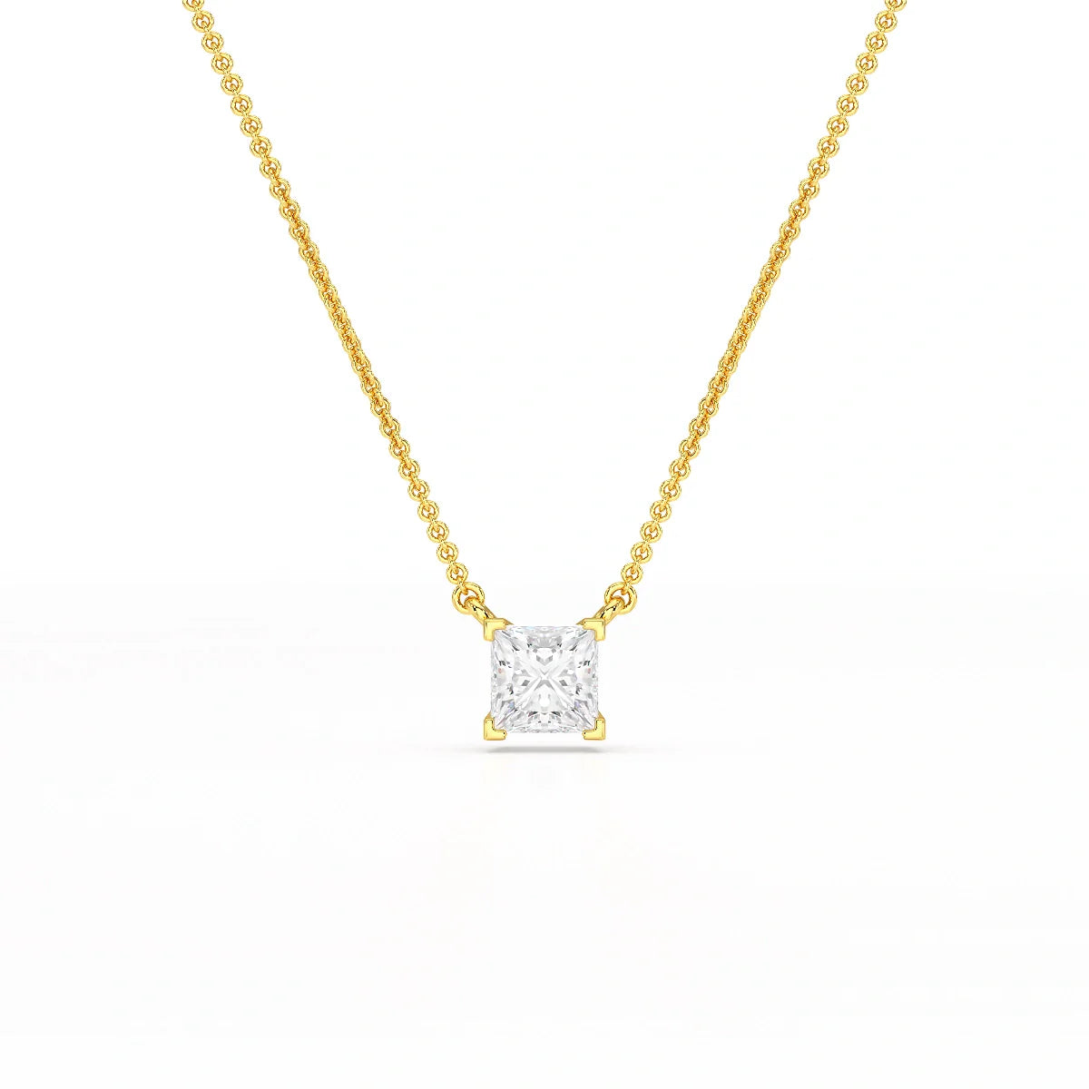 1 CT Lab Grown Diamond Princess Pendant
