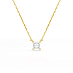 1 CT Lab Grown Diamond Princess Pendant