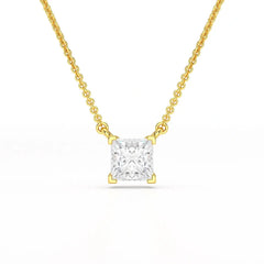 1 CT Lab Grown Diamond Princess Pendant