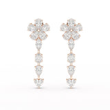 12.2 CT Pear Cut Lab Diamond Drop Earring
