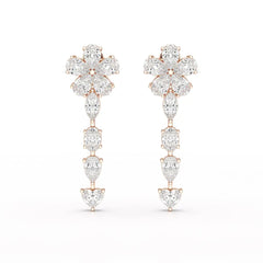 12.2 CT Pear Cut Lab Diamond Drop Earring Jama Jewels