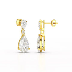 11.9 CT Pear Cut Lab Diamond Drop Earring Jama Jewels