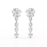 12.2 CT Pear Cut Lab Diamond Drop Earring